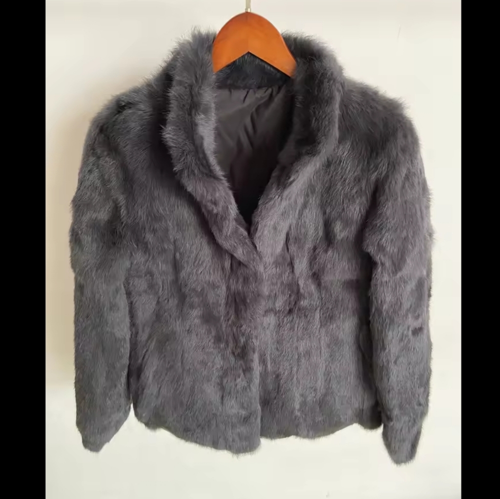 Natural Rabbit Fur Coat Women Winter Jacket Real - Picture 16 of 16